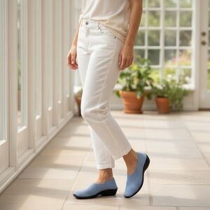 Arcopedico Womens Mailu Blue Earth Slip On Knit Shoes EU 42 US 11.5